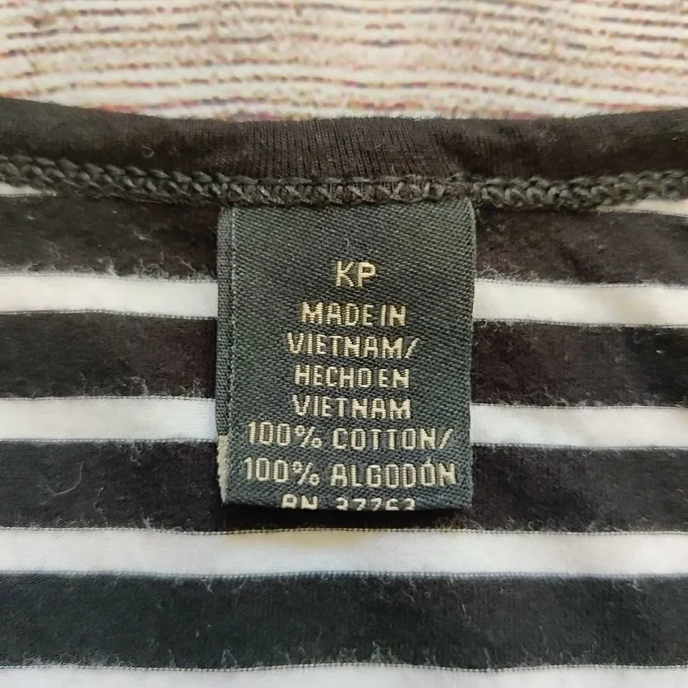 Perry Ellis striped embellished Casanova tee